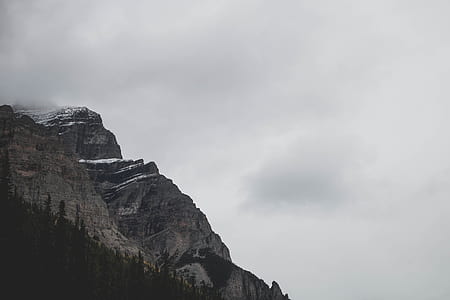 gray mountain under gray sky thumbnail