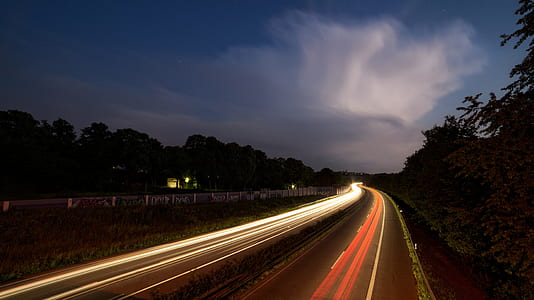 cars, road, traffic, dawn thumbnail