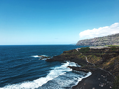 Playa El Bollullo, La Orotava, Spain shoreline landscape thumbnail