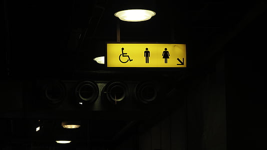 turned-on male, female, and person with disability sign thumbnail