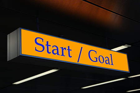 yellow and blue start/goal signage thumbnail