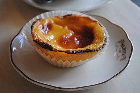 closeup of baked cart on white saucer thumbnail