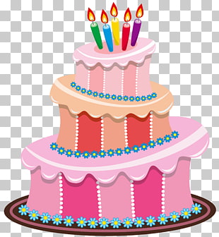 Birthday cake , Pink Birthday Cake , pink and multicolored birthday cake illustration PNG clipart