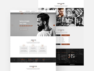 Barbershop Website Template psd file