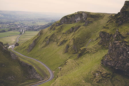 aerial photography of valley and mountain during daytime thumbnail