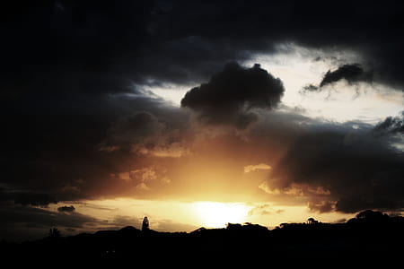 black and gray clouds during golden hour thumbnail
