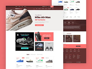 SportsHold Ecommerce Landing Page psd file
