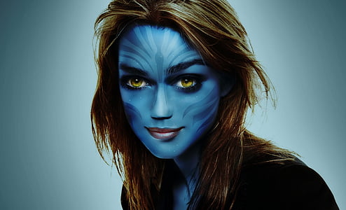 female Avatar character digital poster thumbnail