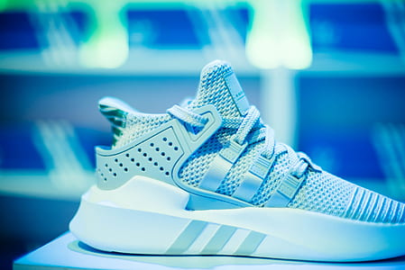 photo of unpaired white and grey Adidas athletic shoe thumbnail
