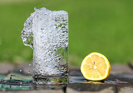 clear drinking glass beside yellow lemon thumbnail