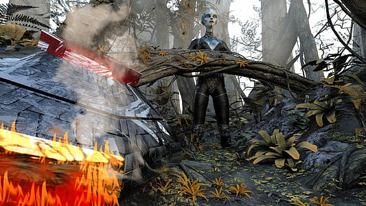 male cartoon standing near trees thumbnail