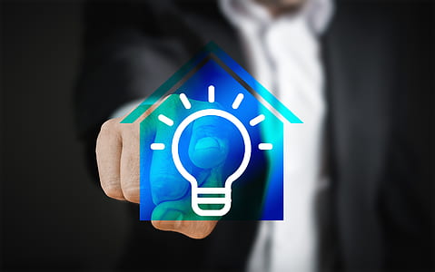 white and blue incandescent bulb artwork thumbnail