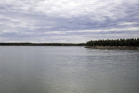 More shoreline and river landscape at Fort Providence thumbnail