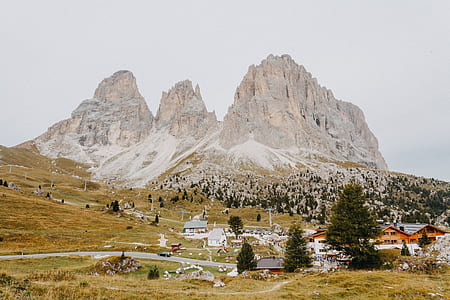 aerial photography of mountain and trees thumbnail