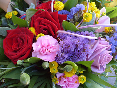 variety of flowers arrangement closeup photography thumbnail