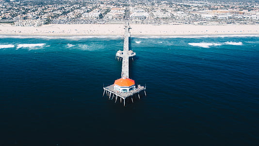 aerial photography of gray dock thumbnail