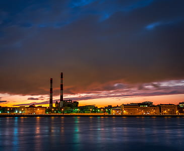 cityscape by night photo thumbnail