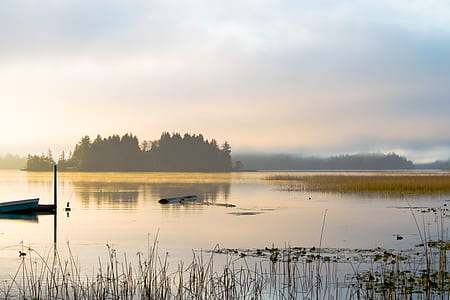 photo of calm body of water during cloudy daytime thumbnail