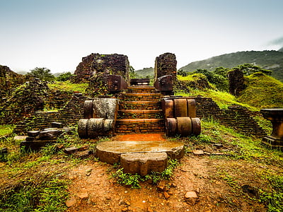 brown bricked ruins under gray sky during daytime thumbnail