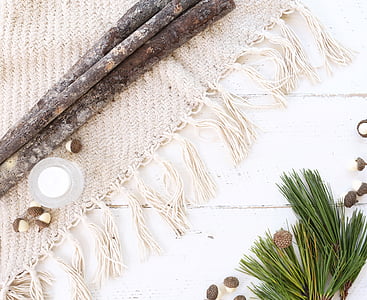 fringed gray knit textile thumbnail