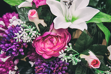 Closeup shot of mixed flowers thumbnail