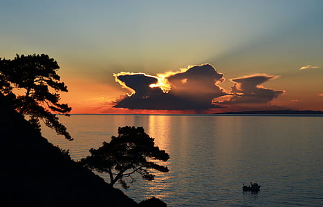 sea, dawn, nature, sky thumbnail