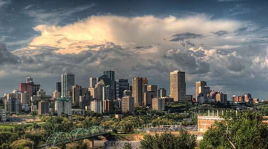 photo of high-rise buildings under clouds thumbnail