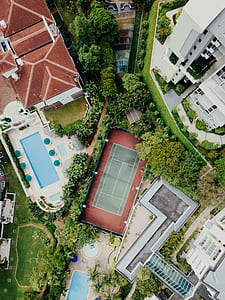 aerial view of tennis court thumbnail