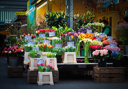 assorted-color flower arrangement on rack thumbnail