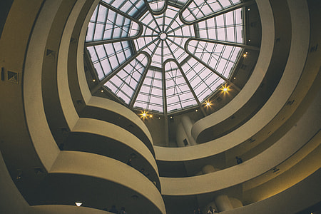 Interior shot taken at the Guggenheim Museum in Manhattan, New York City thumbnail