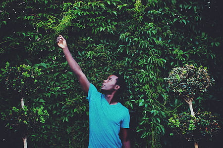 man holding leaf thumbnail