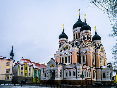 architectural photography of temple during daytime thumbnail