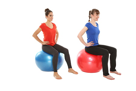 two women sitting on two exercise balls thumbnail