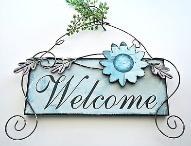 gray and black wooden welcome wall deco thumbnail
