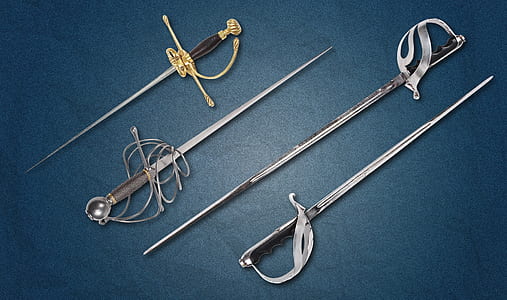 four assorted long swords thumbnail