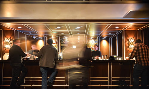 bar, nightlife, people, drinking, talking, motion thumbnail