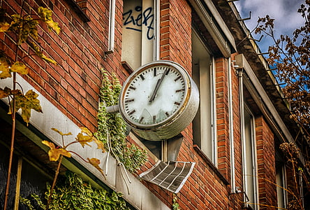 station clock at 12:05 on wall thumbnail