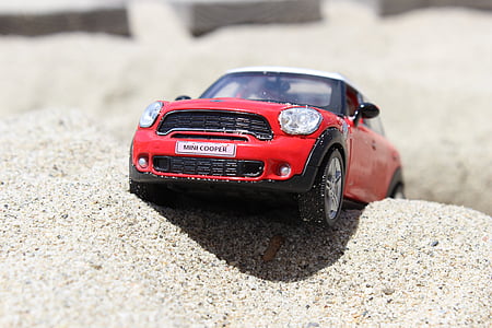 red Mini Cooper scale model selective focal photo thumbnail