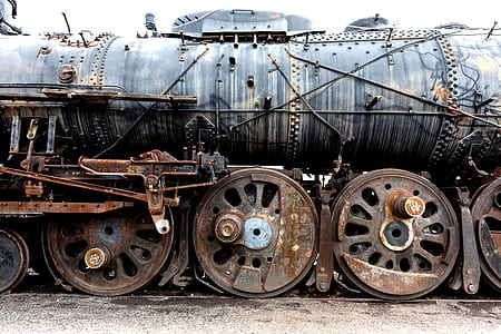 black and brown train closeup photography thumbnail