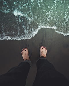 sea, beach, sand, feet thumbnail