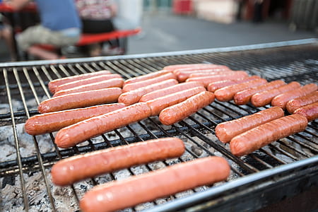 sausage on charcoal grill thumbnail