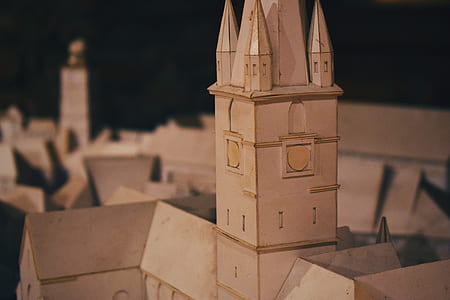 white paper houses in shallow focus shot thumbnail