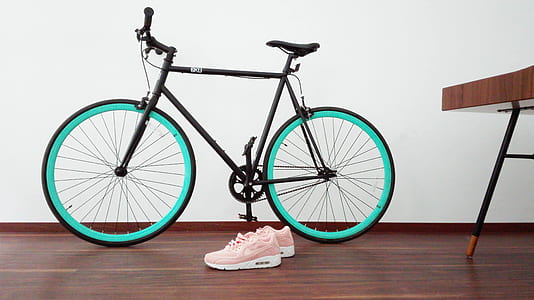 flat lane photography bike near shoes thumbnail