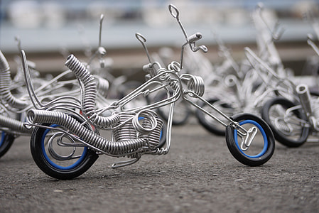 gray chopper motorcycle figurine thumbnail