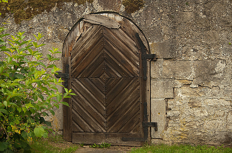 close brown wooden door thumbnail