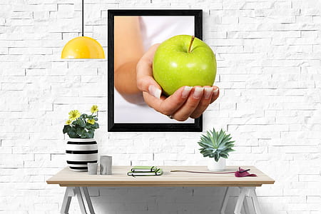 3D painting of green apple thumbnail