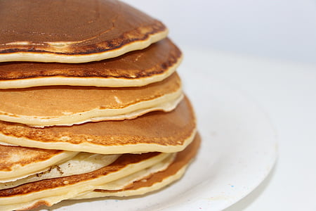 pancake on white ceramic plate thumbnail