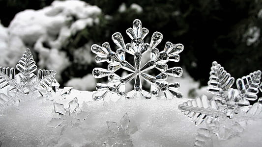 clear glass snow flakes decorations thumbnail