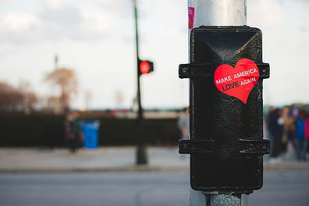 shallow focus photo of heart red sticker thumbnail