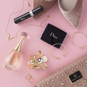 assorted accessories and makeup kit thumbnail